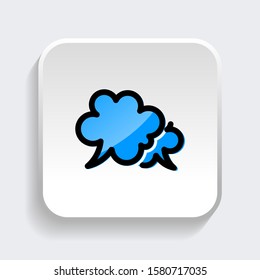 Chat Speech Bubble icon. symbol of comment or message with trendy filled line style icon for web site design, logo, app, UI isolated on white background. vector illustration eps 10