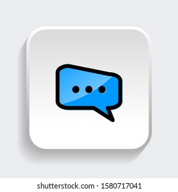 Chat Speech Bubble icon. symbol of comment or message with trendy filled line style icon for web site design, logo, app, UI isolated on white background. vector illustration eps 10