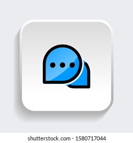 Chat Speech Bubble icon. symbol of comment or message with trendy filled line style icon for web site design, logo, app, UI isolated on white background. vector illustration eps 10