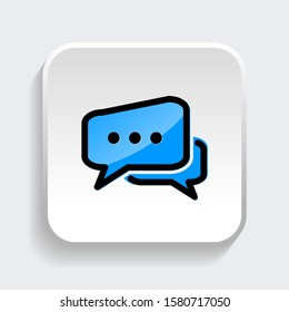 Chat Speech Bubble icon. symbol of comment or message with trendy filled line style icon for web site design, logo, app, UI isolated on white background. vector illustration eps 10