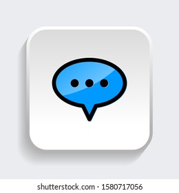 Chat Speech Bubble icon. symbol of comment or message with trendy filled line style icon for web site design, logo, app, UI isolated on white background. vector illustration eps 10
