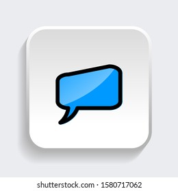 Chat Speech Bubble icon. symbol of comment or message with trendy filled line style icon for web site design, logo, app, UI isolated on white background. vector illustration eps 10