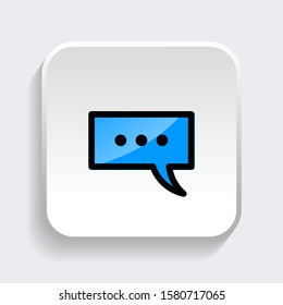 Chat Speech Bubble icon. symbol of comment or message with trendy filled line style icon for web site design, logo, app, UI isolated on white background. vector illustration eps 10