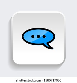 Chat Speech Bubble icon. symbol of comment or message with trendy filled line style icon for web site design, logo, app, UI isolated on white background. vector illustration eps 10