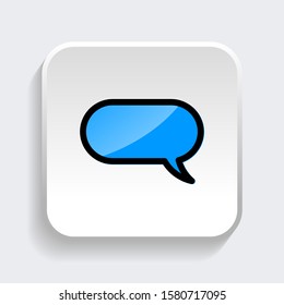 Chat Speech Bubble icon. symbol of comment or message with trendy filled line style icon for web site design, logo, app, UI isolated on white background. vector illustration eps 10