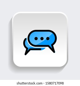 Chat Speech Bubble icon. symbol of comment or message with trendy filled line style icon for web site design, logo, app, UI isolated on white background. vector illustration eps 10
