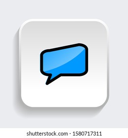 Chat Speech Bubble icon. symbol of comment or message with trendy filled line style icon for web site design, logo, app, UI isolated on white background. vector illustration eps 10