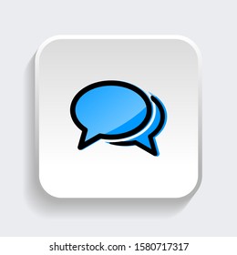 Chat Speech Bubble icon. symbol of comment or message with trendy filled line style icon for web site design, logo, app, UI isolated on white background. vector illustration eps 10