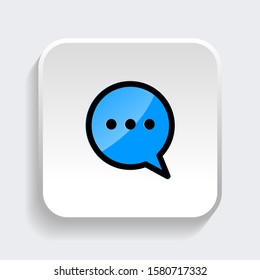 Chat Speech Bubble icon. symbol of comment or message with trendy filled line style icon for web site design, logo, app, UI isolated on white background. vector illustration eps 10