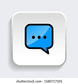 Chat Speech Bubble icon. symbol of comment or message with trendy filled line style icon for web site design, logo, app, UI isolated on white background. vector illustration eps 10