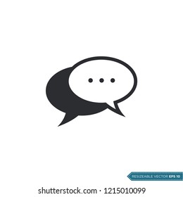 Chat Speech Bubble Icon Vector Template Illustration Design.