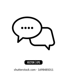 Chat and Speech Bubble icon vector illustration logo template for many purpose. Isolated on white background.