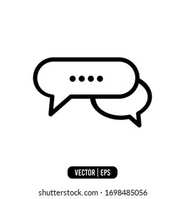 Chat and Speech Bubble icon vector illustration logo template for many purpose. Isolated on white background.