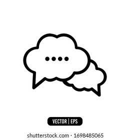Chat and Speech Bubble icon vector illustration logo template for many purpose. Isolated on white background.