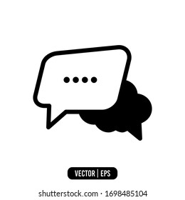 Chat and Speech Bubble icon vector illustration logo template for many purpose. Isolated on white background.