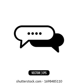Chat and Speech Bubble icon vector illustration logo template for many purpose. Isolated on white background.