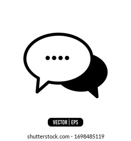 Chat and Speech Bubble icon vector illustration logo template for many purpose. Isolated on white background.