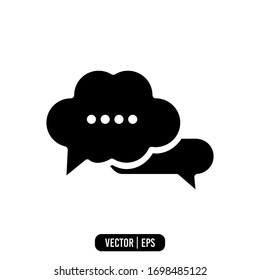 Chat and Speech Bubble icon vector illustration logo template for many purpose. Isolated on white background.
