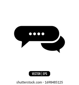 Chat and Speech Bubble icon vector illustration logo template for many purpose. Isolated on white background.