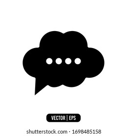Chat and Speech Bubble icon vector illustration logo template for many purpose. Isolated on white background.