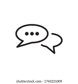 Chat Speech Bubble Icon Vector Illustration Design