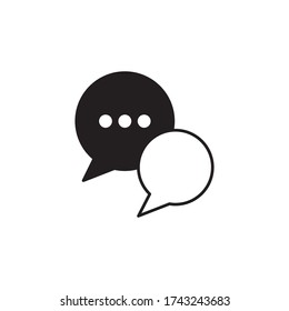 Chat Speech Bubble Icon Vector Illustration Design