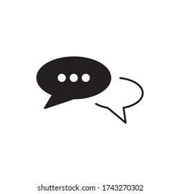 Chat Speech Bubble Icon Vector Illustration Design