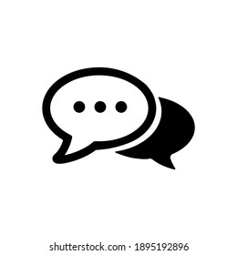 Chat Speech Bubble Icon Vector Illustration