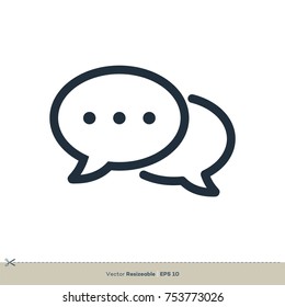 Chat Speech Bubble Icon Vector Logo Template Illustration Design. Vector EPS 10.