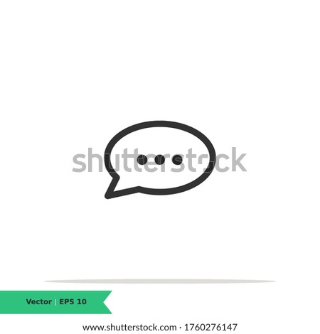Chat Speech Bubble Icon Vector Logo Template Illustration Design. Vector EPS 10.