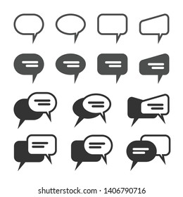 Chat and Speech Bubble icons Set
