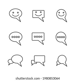 Chat and Speech Bubble icons set. Chat and Speech Bubble pack symbol vector elements for infographic web.