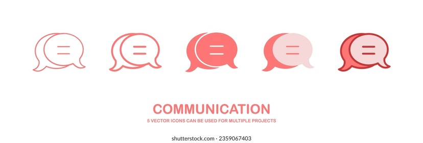 Chat and Speech Bubble icons Set on White Background. message icon. Vector illustration