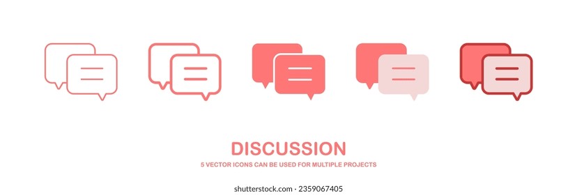 Chat and Speech Bubble icons Set on White Background. message icon. Vector illustration