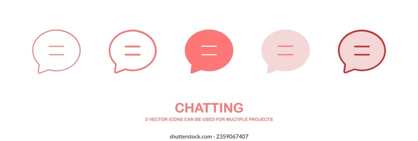 Chat- und Sprach-Bubble-Symbole auf weißem Hintergrund gesetzt. Nachrichtensymbol. Vektorgrafik