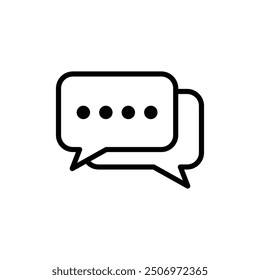 Chat and Speech Bubble icons Set on White Background. Vector
