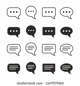 	
Chat and Speech Bubble Iicon Set. Vector