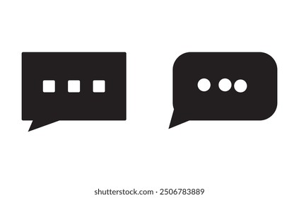 Chat and Speech Bubble Iicon Set. Vector