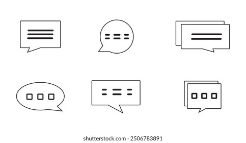 Chat and Speech Bubble Iicon Set. Vector