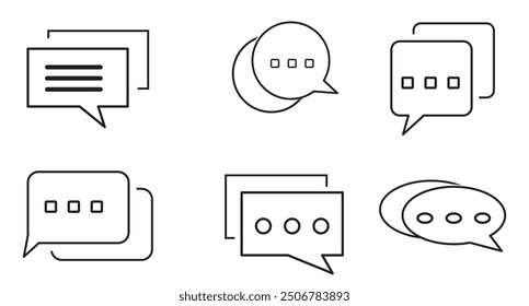 Chat and Speech Bubble Iicon Set. Vector