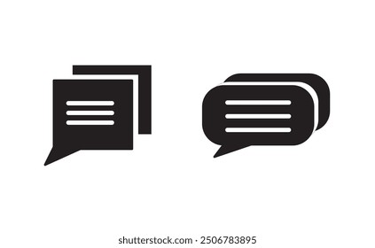 Chat and Speech Bubble Iicon Set. Vector