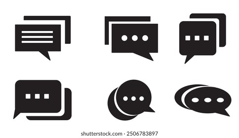 Chat and Speech Bubble Iicon Set. Vector