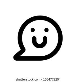 Chat and Speech Bubble Iicons Set on White Background. Vector