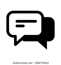 Chat and Speech Bubble Iicons Set on White Background. Vector