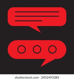 Chat- und Sprechblasen-Symbole auf weißem Hintergrund. Vektorgrafik