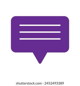 Chat and Speech Bubble Iicons Set on White Background. Vector