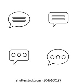 Chat, speech bubble, message vector icon set