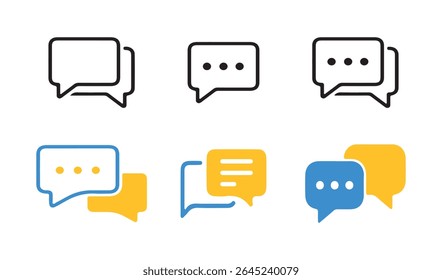 Burbuja de discurso de chat, signo de mensaje de redes sociales. Vector EPS 10