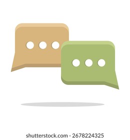 Sprechblasen im Chat. Kommunikationsdialogsymbol. Symbol für Onlineunterhaltung. Vektorgrafik mit Nachrichten. EPS 10.