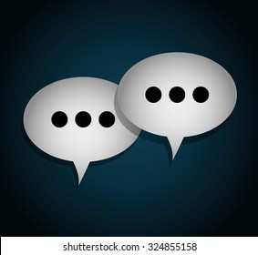 Chat speech bubbles design, vector illustration eps10